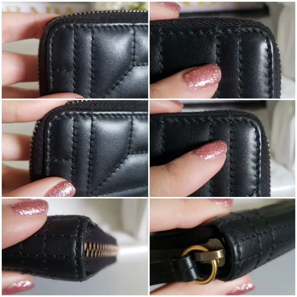 **SOLD** Authentic Pre-owned Gucci Marmont Pearl Logo Quilted Long Wallet - Picture 8 of 12